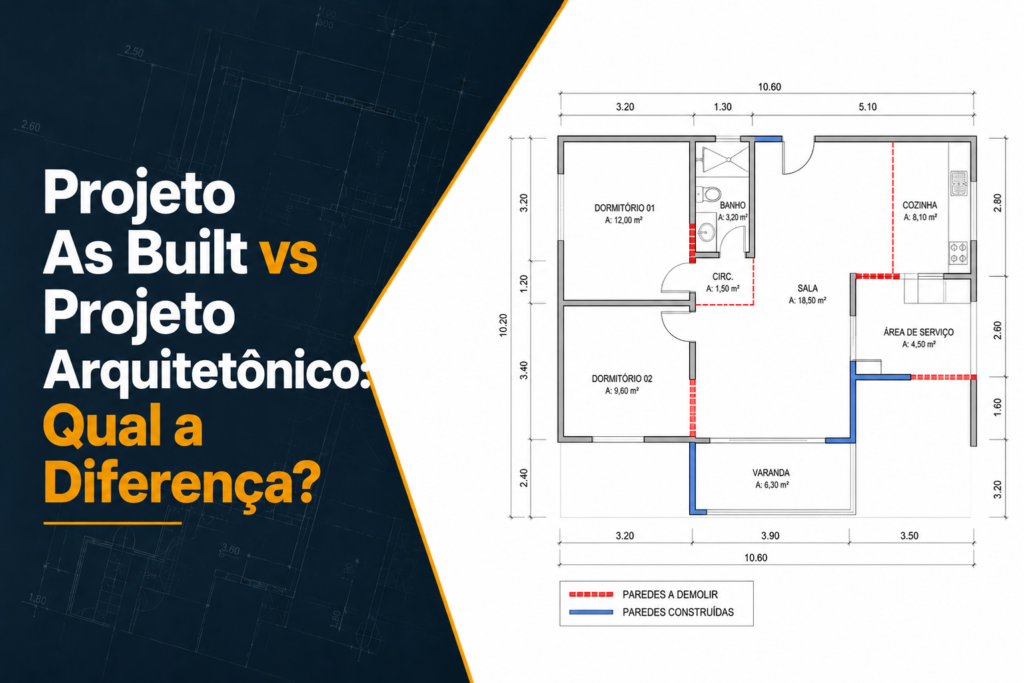 projeto as built vs projeto arquitetônico
